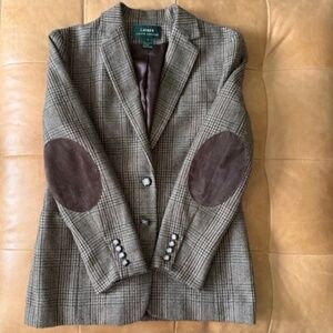 Vintage Lauren Ralph Lauren Equestrian Tweed Wool Blazer Jacket Women’s 4